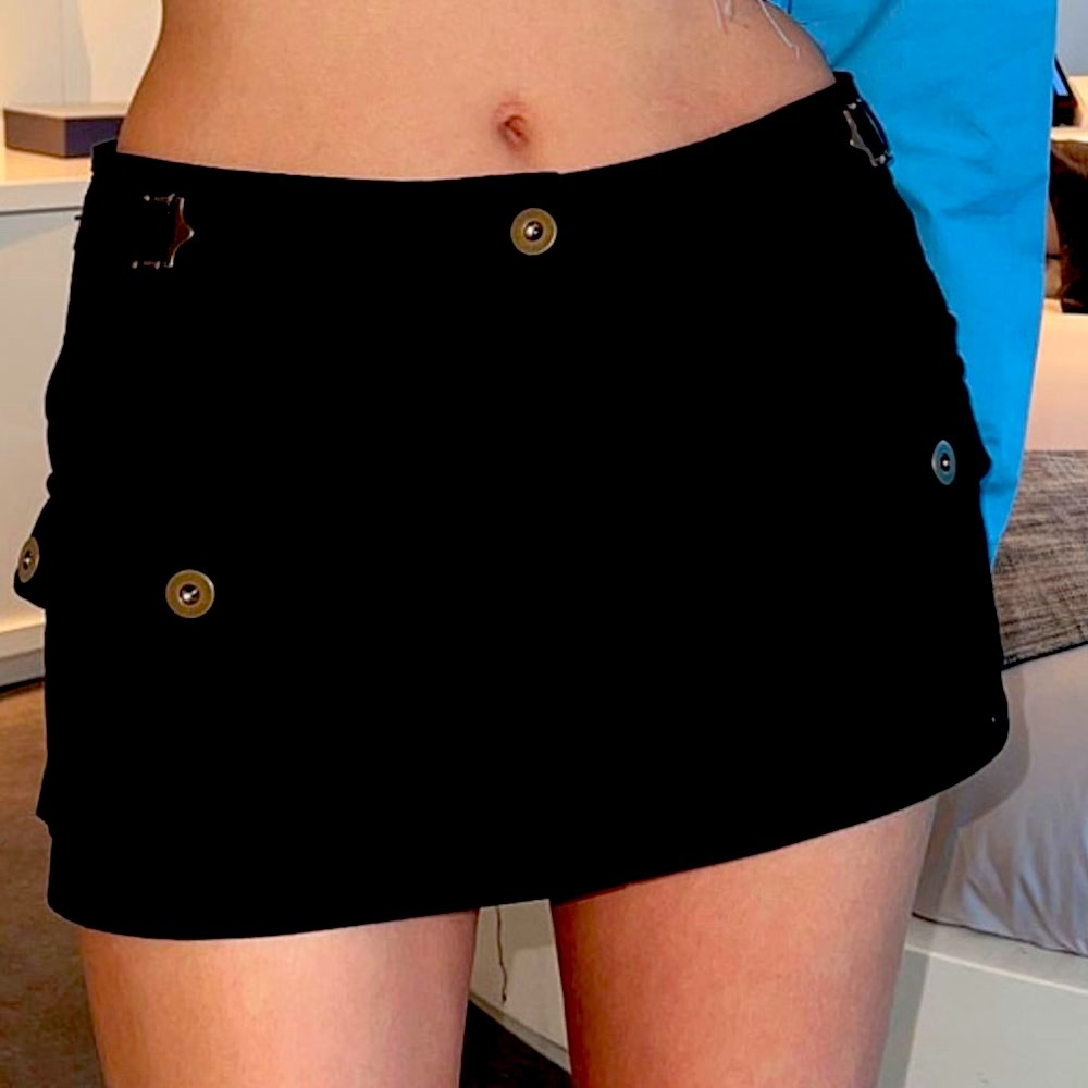 (New) Low Rise Y2K Black mini Skirt Pants
